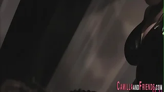 Kinky tgirl tugging their way cock